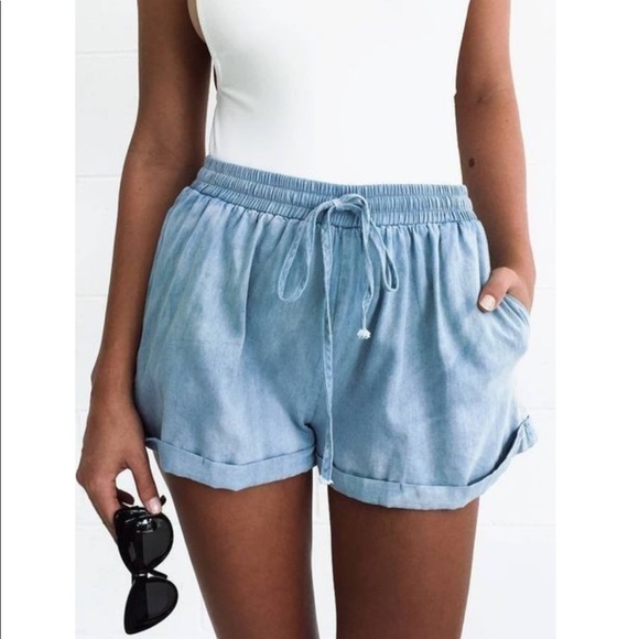 Flowy jean shorts Clearance